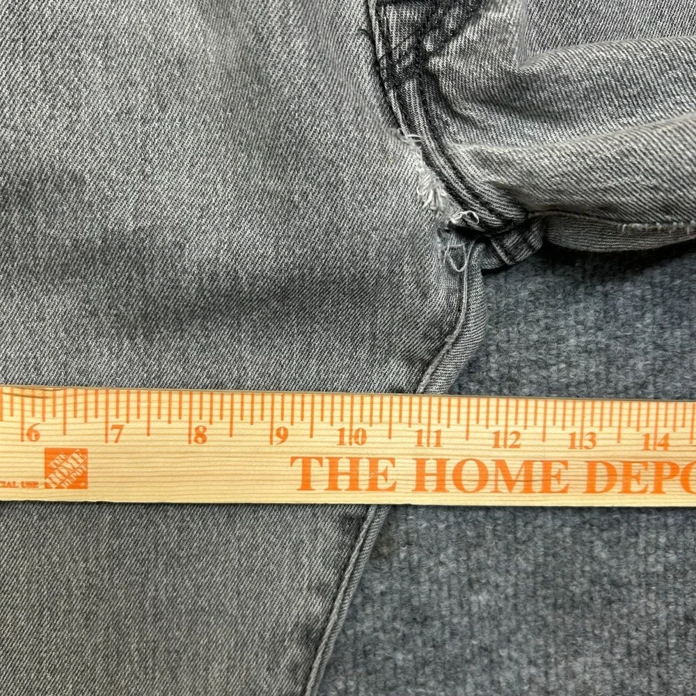 Levi's 501 Original Fit Jeans Men's 37X33 Gray Denim Straight Button Fly - Flaws